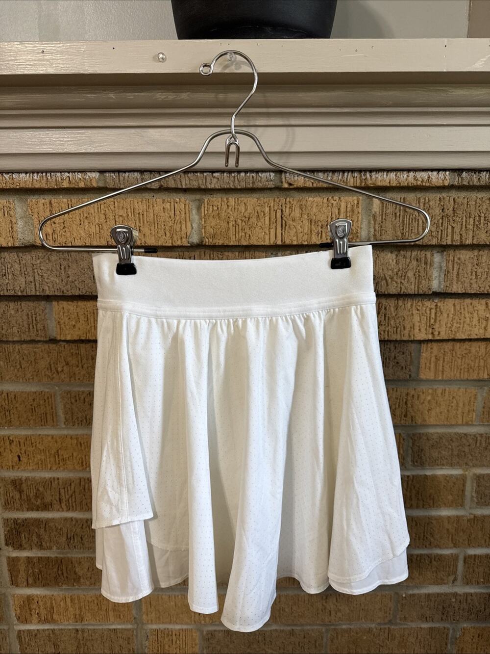 Lululemon Court Rival High-Rise Skirt White Tennis Skort Size 2 LW8ERT Active